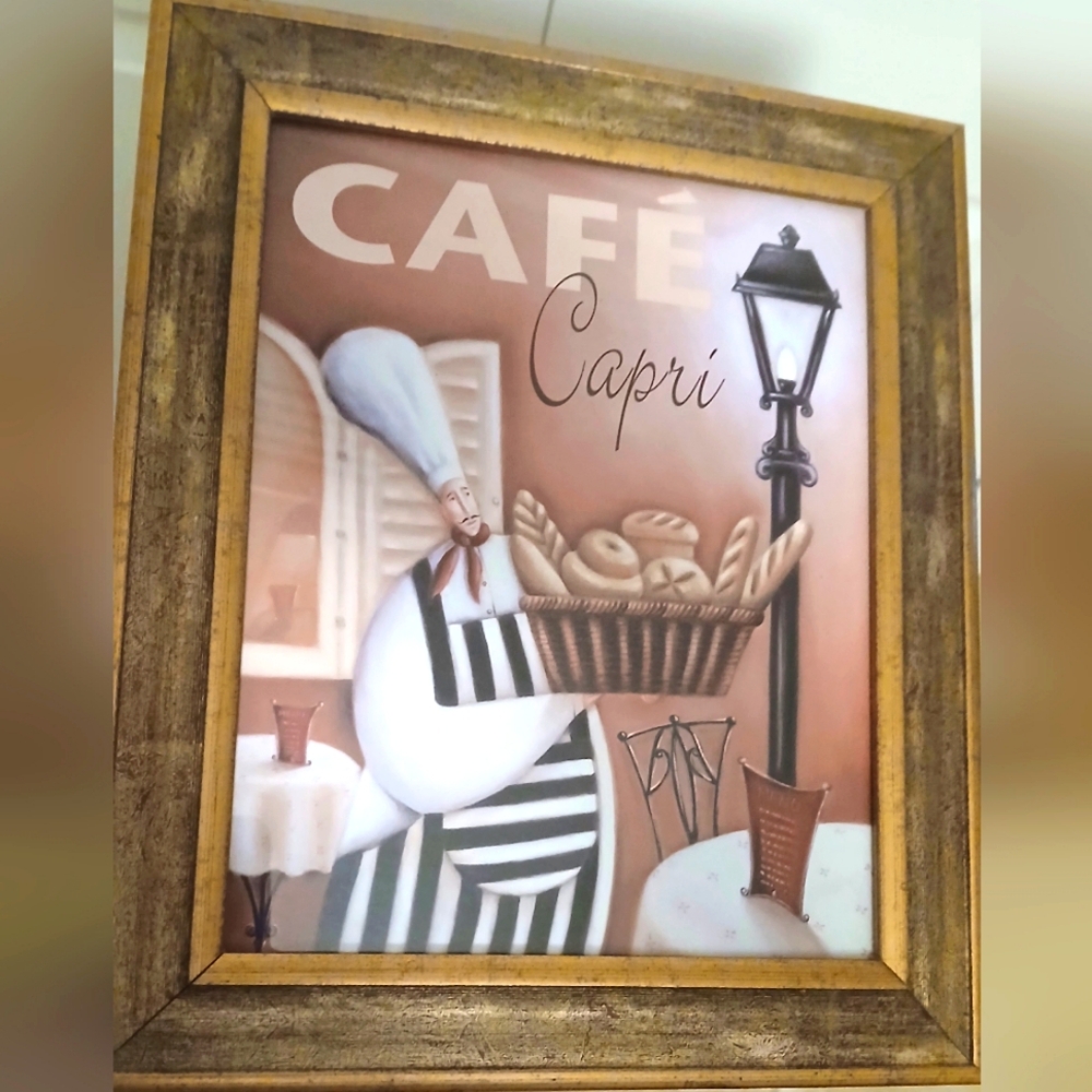 Italian Chef Cafe Capri Framed Wall Art
